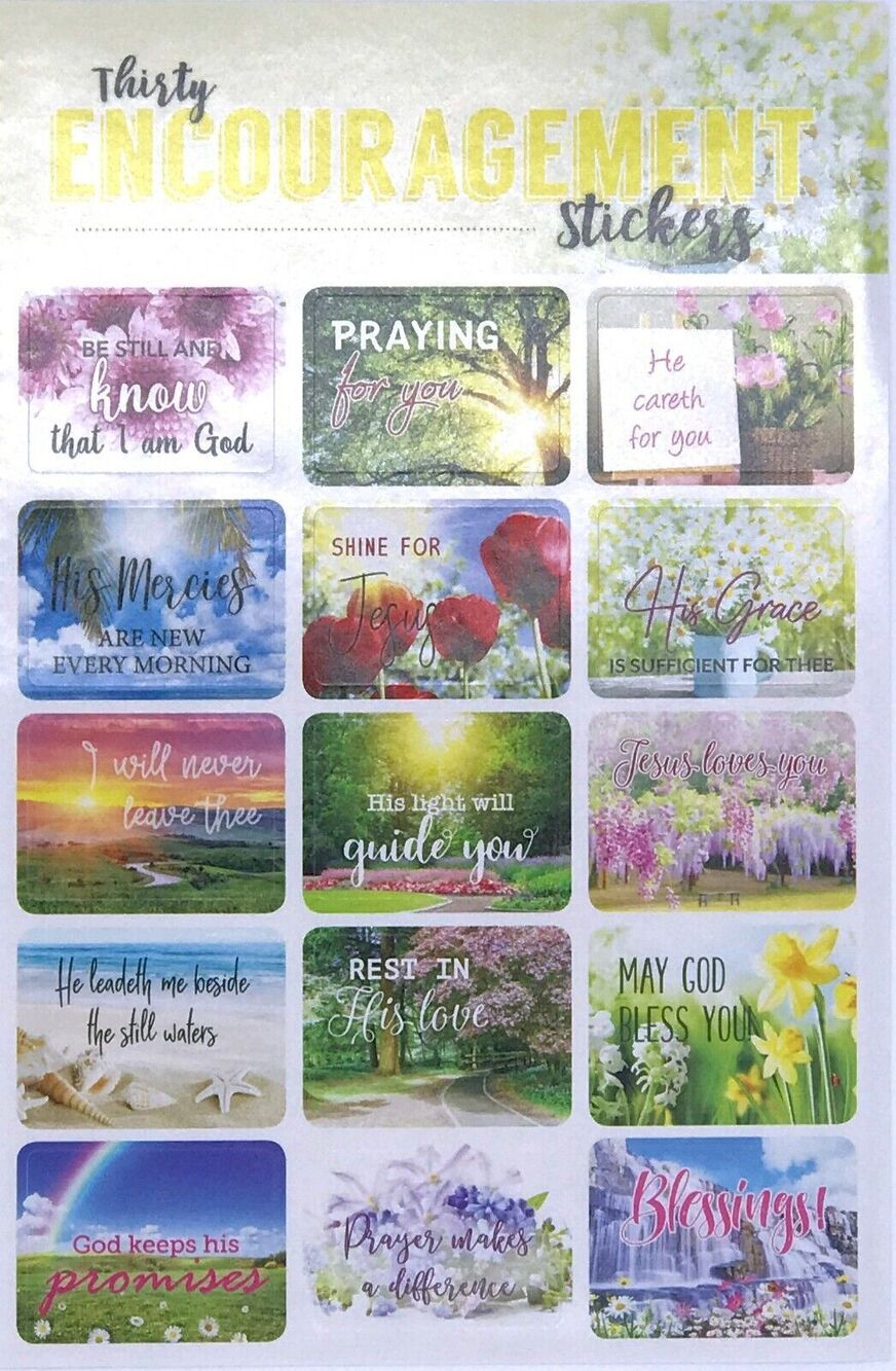 60- Encouragement Stickers For Scrapbooking, Envelopes Stocking Stuffer Idea